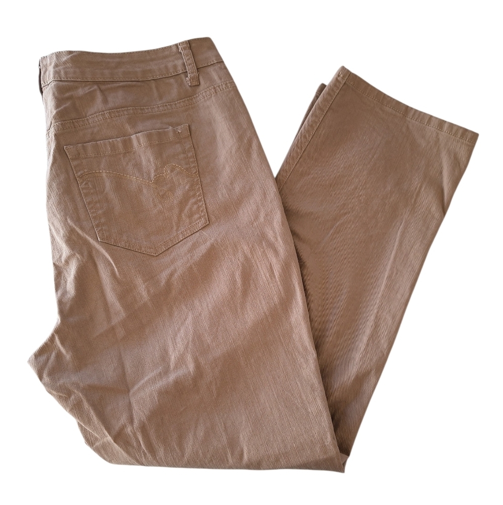 Bandolino Tan "Mandie" Straight Leg Jeans Size 16W